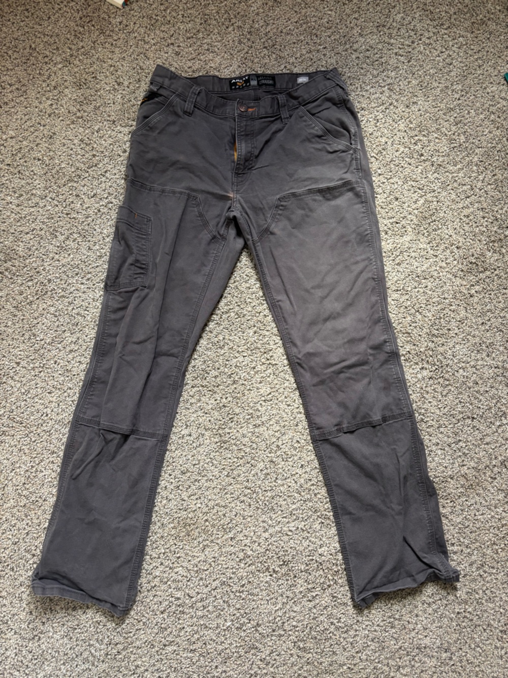 Ariat Relaxed Straight Work Pants in Charcoal